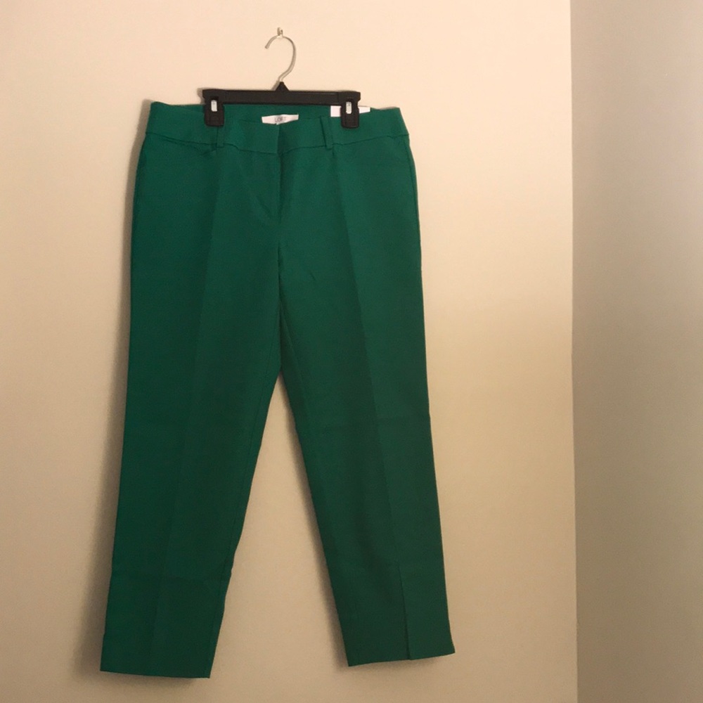 LOFT cropped green Riviera Pant